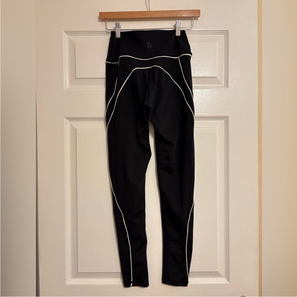Buffbunny Collection Black Leggings White Piping Small - Picture 7 of 9